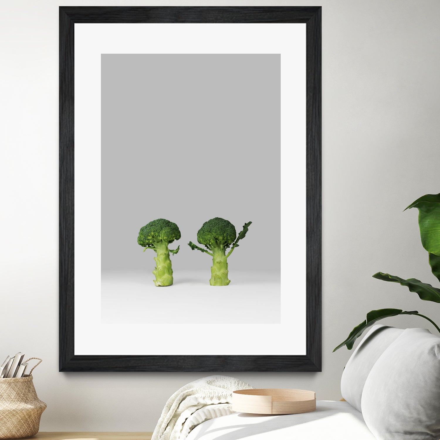 Arguing Broccolis by Anders Wasser on GIANT ART - gray photo illustration