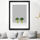 Arguing Broccolis by Anders Wasser on GIANT ART - gray photo illustration