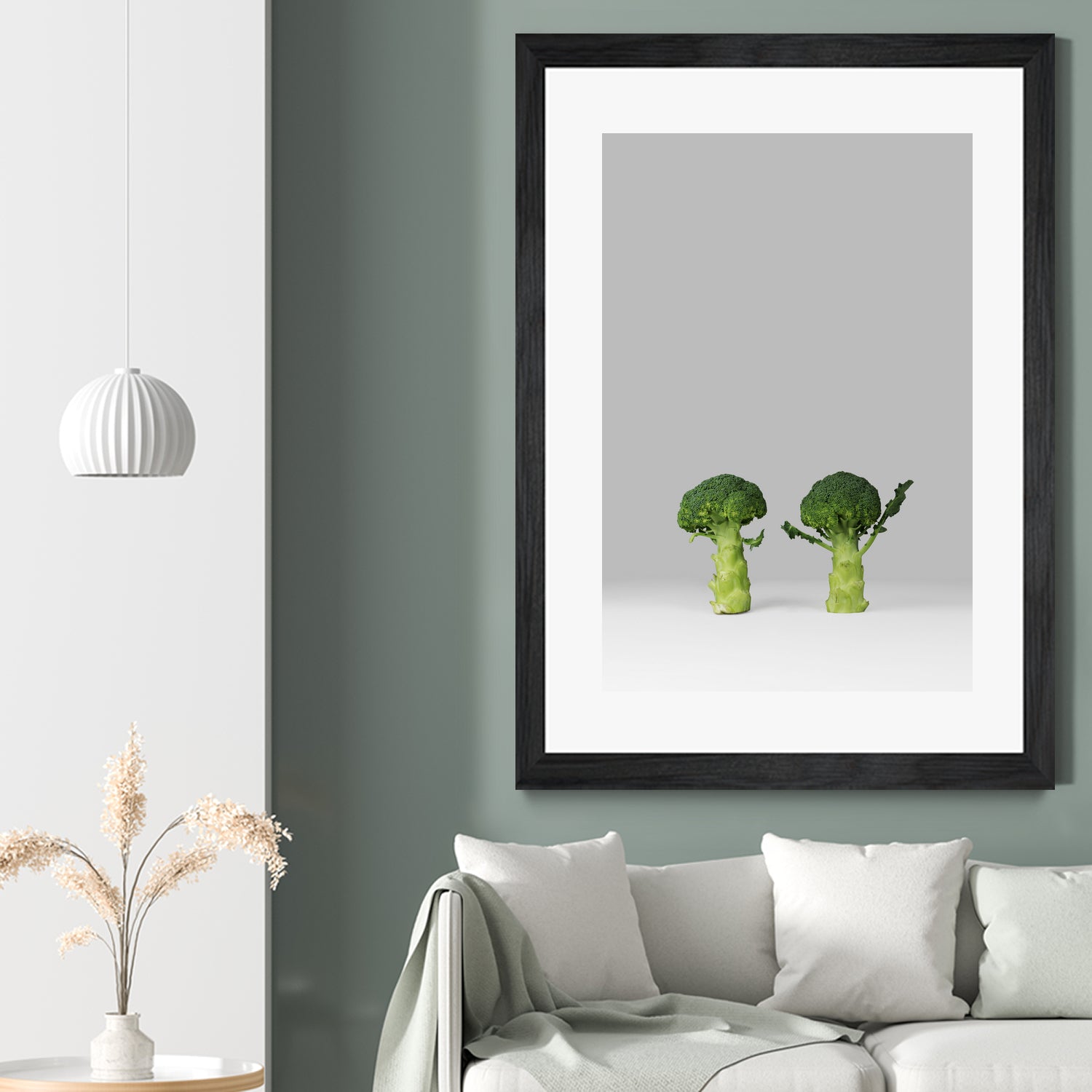 Arguing Broccolis by Anders Wasser on GIANT ART - gray photo illustration