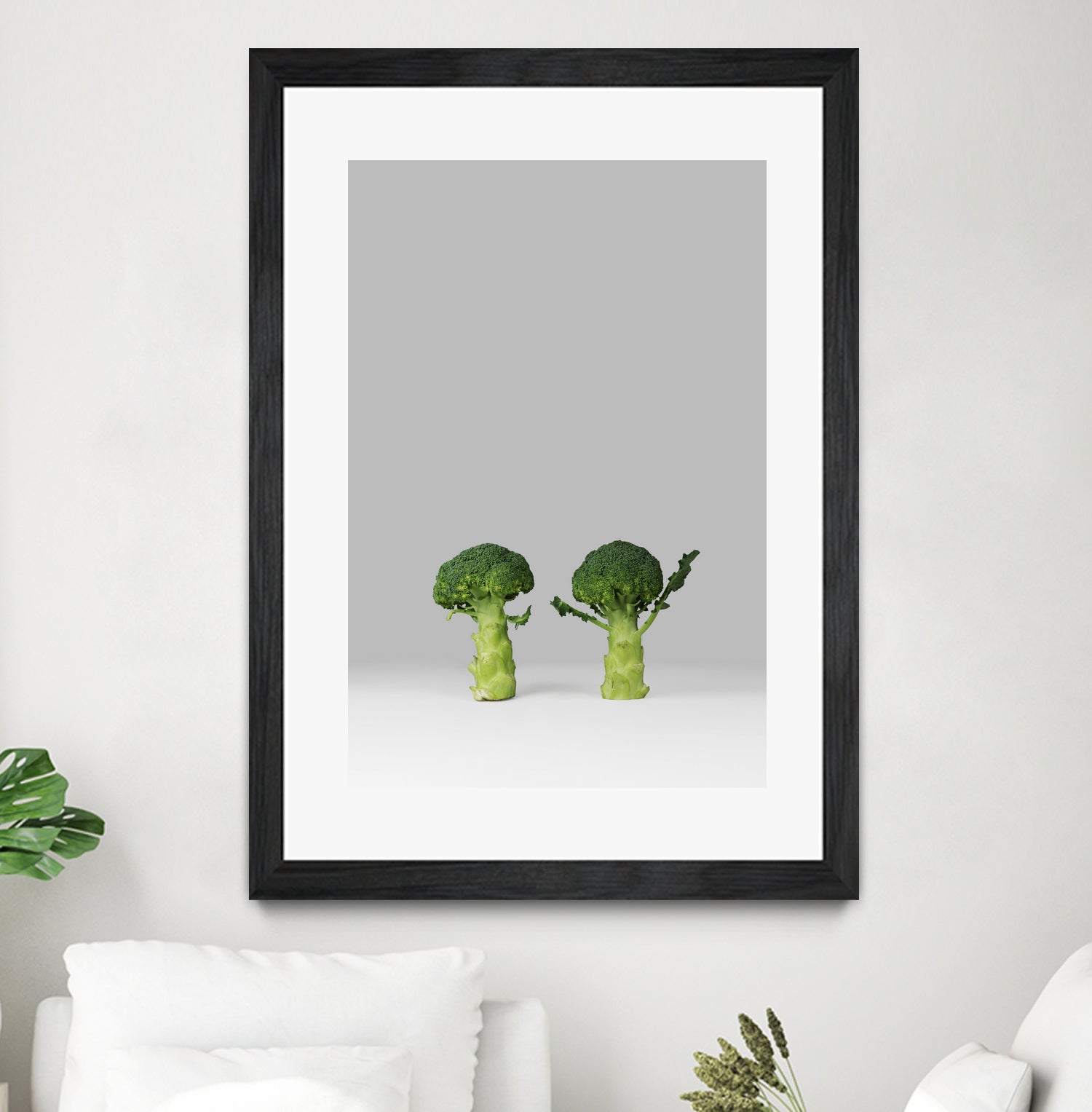 Arguing Broccolis by Anders Wasser on GIANT ART - gray photo illustration