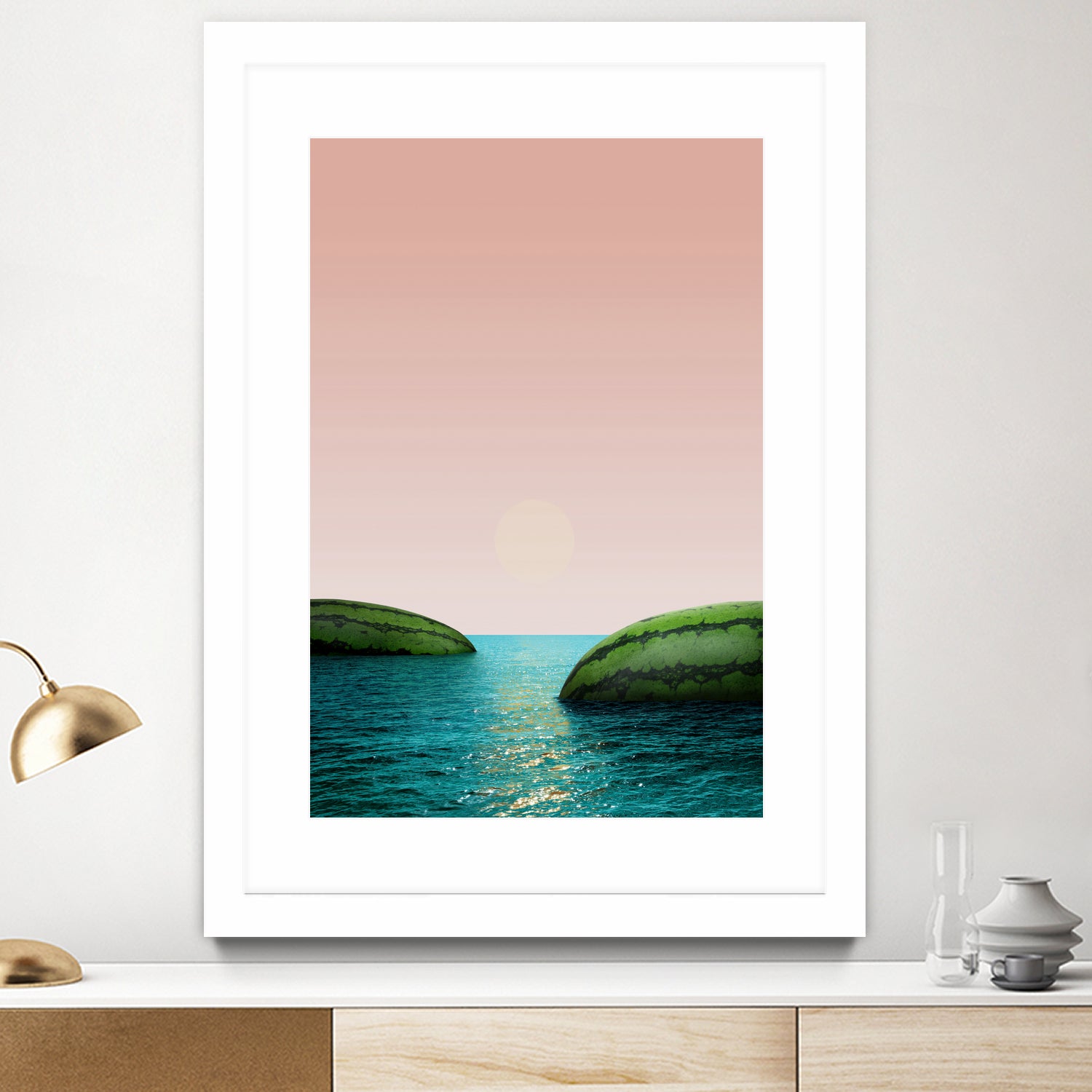 Melon Shore by Anders Wasser on GIANT ART - pink photo illustration