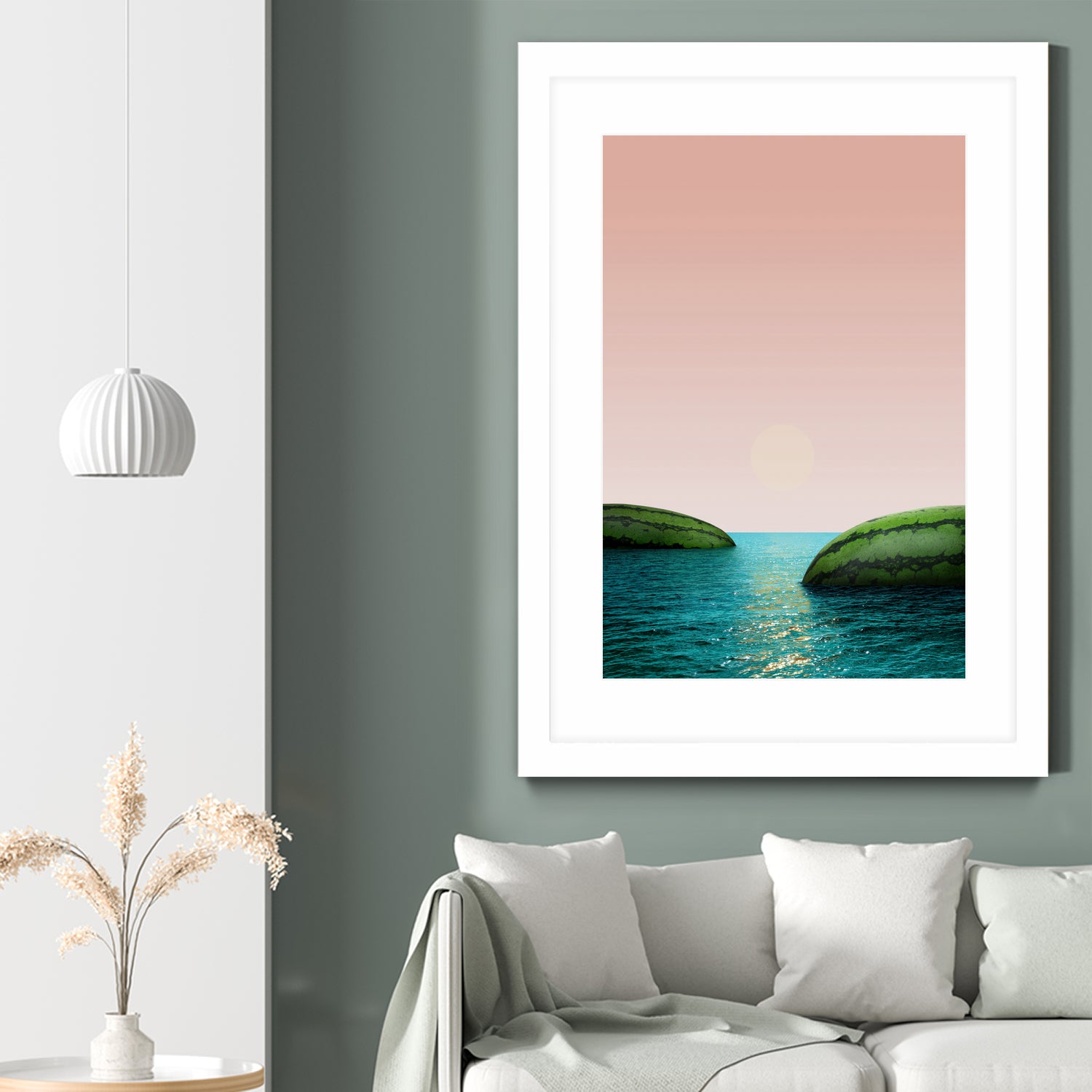 Melon Shore by Anders Wasser on GIANT ART - pink photo illustration