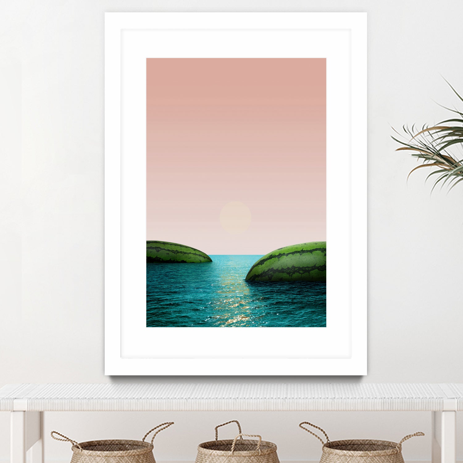 Melon Shore by Anders Wasser on GIANT ART - pink photo illustration