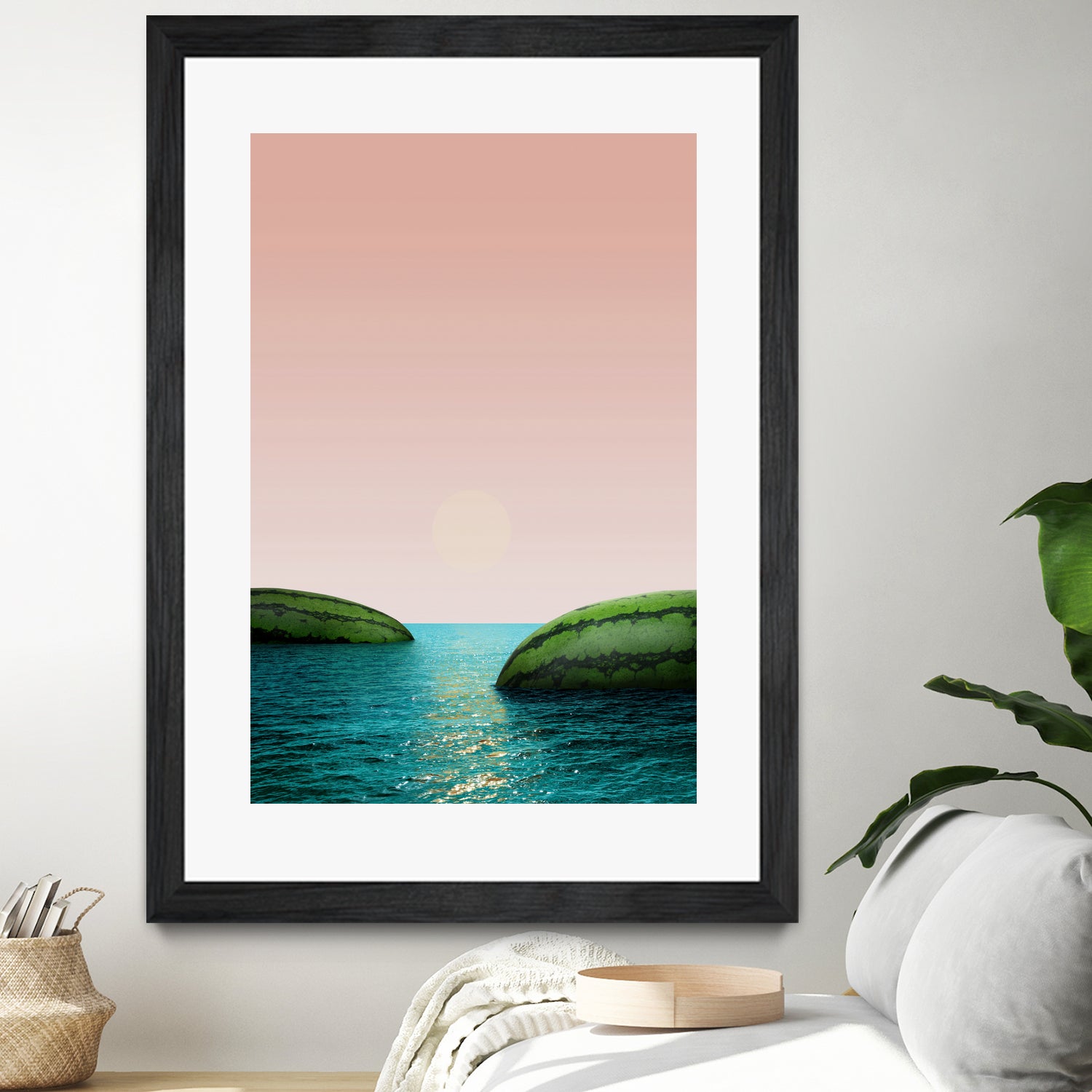 Melon Shore by Anders Wasser on GIANT ART - pink photo illustration