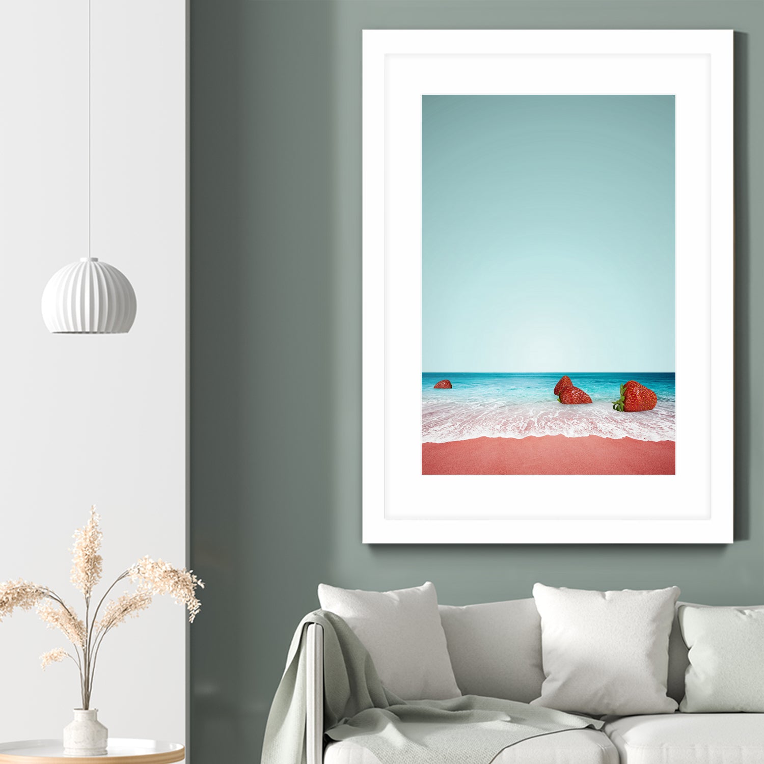 Strawberry Shore by Anders Wasser on GIANT ART - blue photo illustration