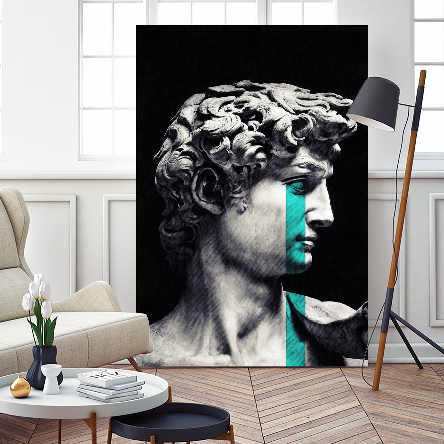 Crying David by Menelaos Trompoukis on GIANT ART - black digital painting