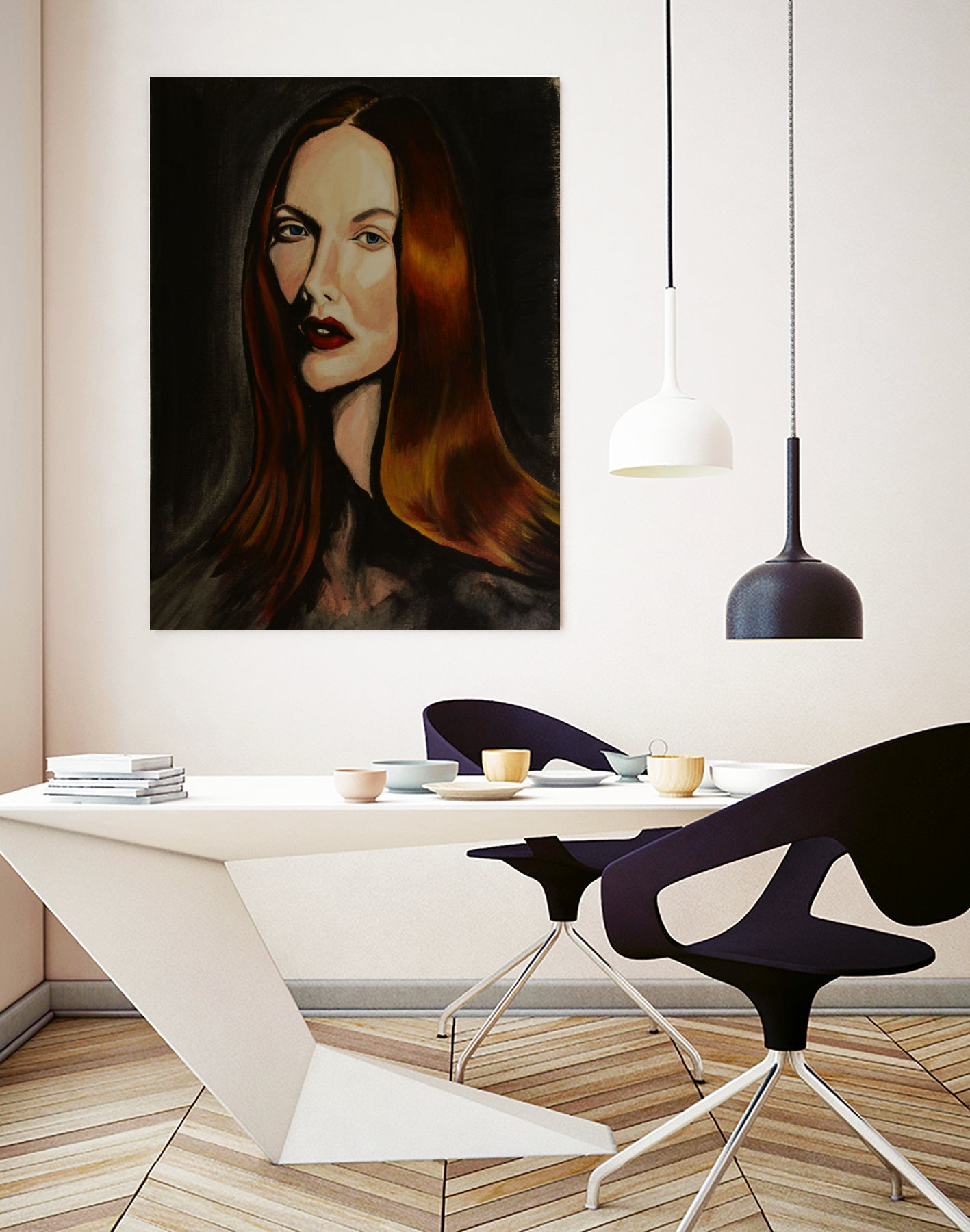 redhead woman by MENG LU on GIANT ART - red digital painting