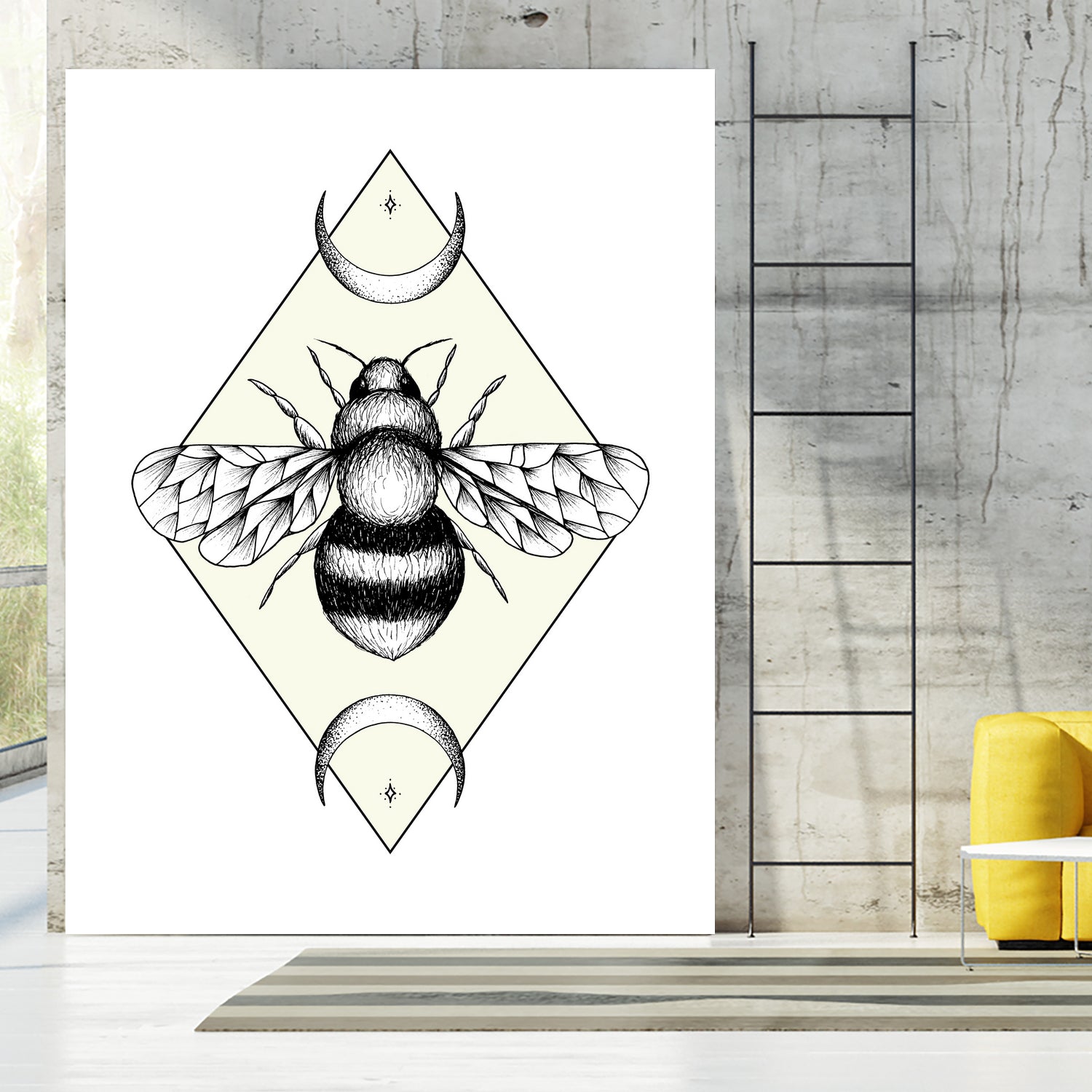 Bee Confident by Barbara Hollaus on GIANT ART - white digital drawing