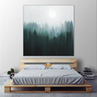 Autumn Fog | Green Edition by Robin Willems on GIANT ART - green digital painting