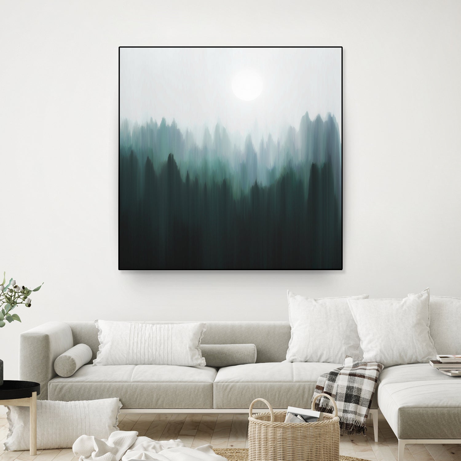 Autumn Fog | Green Edition by Robin Willems on GIANT ART - green digital painting