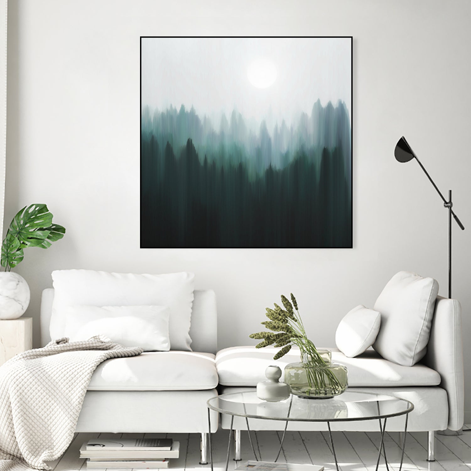 Autumn Fog | Green Edition by Robin Willems on GIANT ART - green digital painting