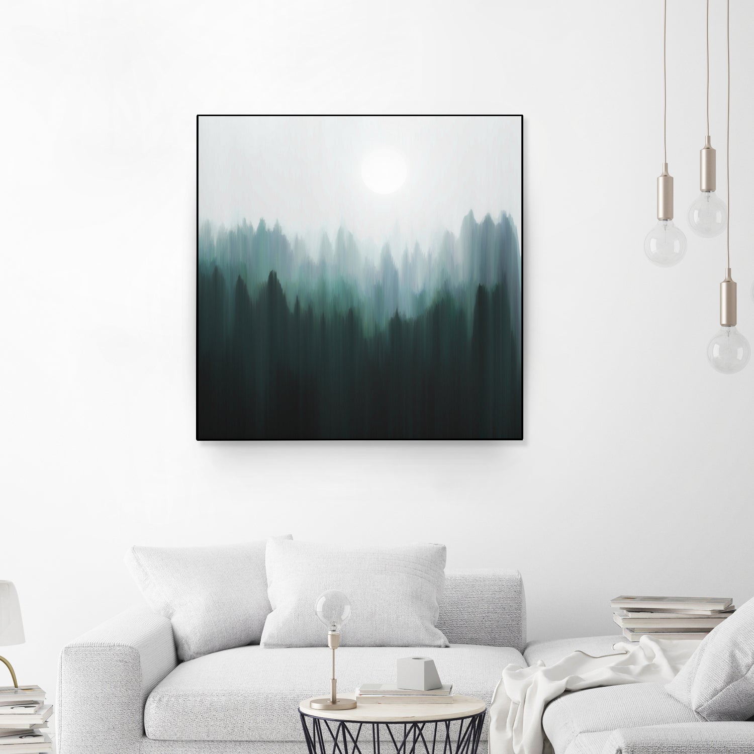 Autumn Fog | Green Edition by Robin Willems on GIANT ART - green digital painting