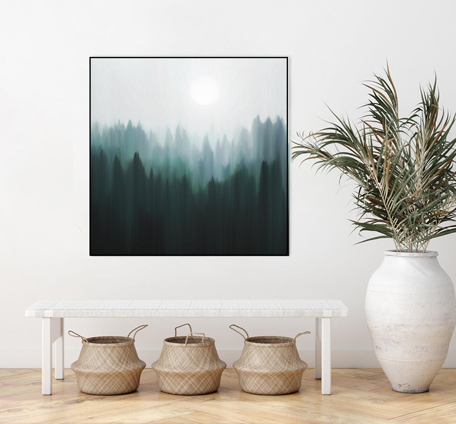 Autumn Fog | Green Edition by Robin Willems on GIANT ART - green digital painting