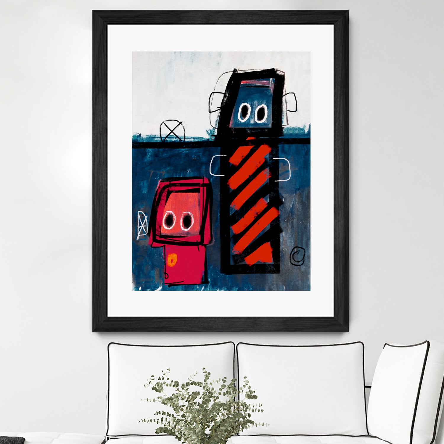 Friends by Daniel Malta on GIANT ART - blue digital painting