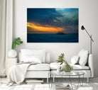 Starling Sunset by Chris Lord on GIANT ART - blue photo illustration