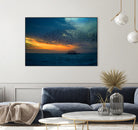 Starling Sunset by Chris Lord on GIANT ART - blue photo illustration