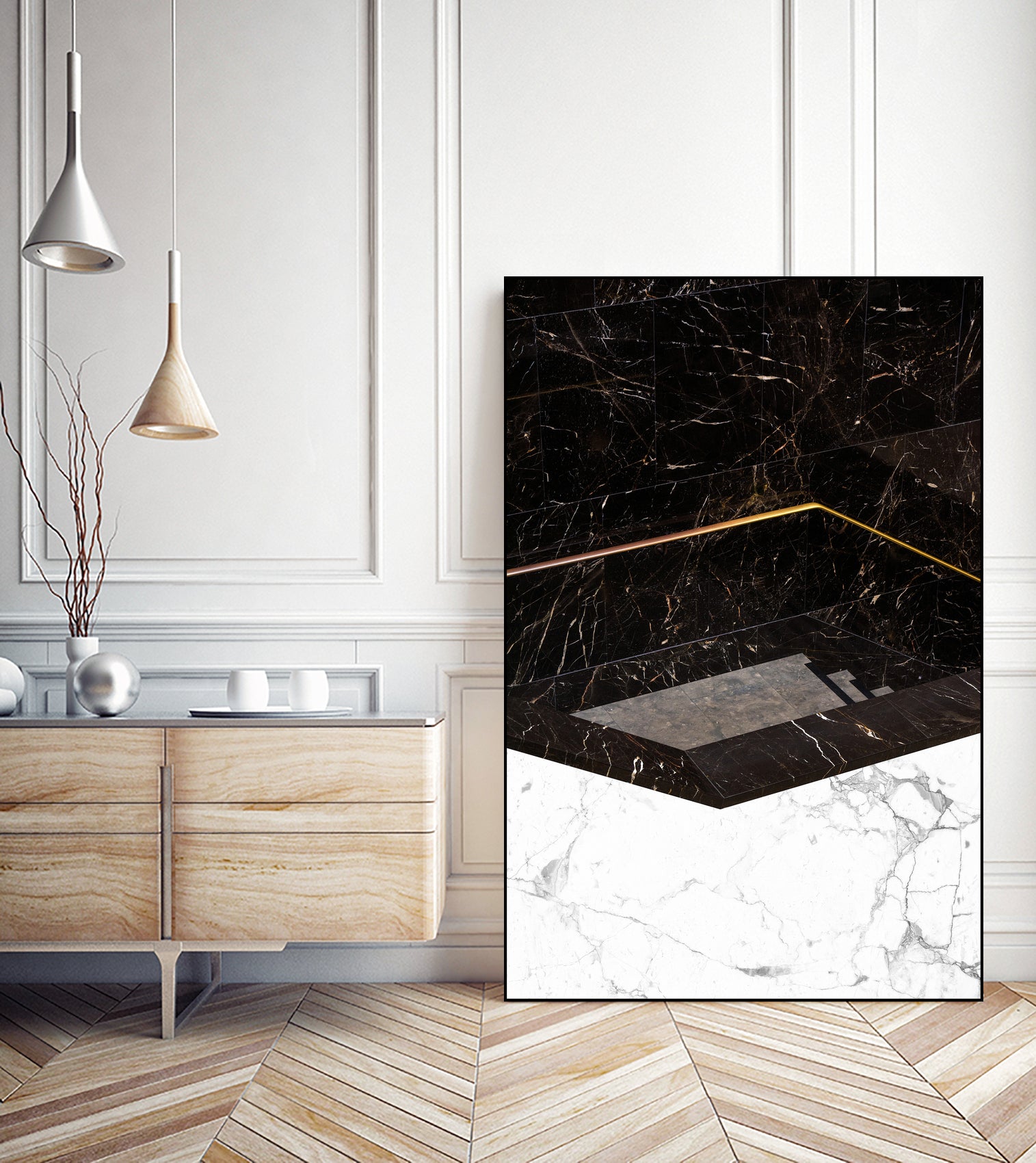 Marble Paradox by Uma Gokhale on GIANT ART - black digital painting