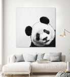 Peekaboo Panda by Laura Graves on GIANT ART - black digital painting