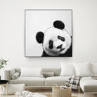 Peekaboo Panda by Laura Graves on GIANT ART - black digital painting