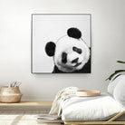 Peekaboo Panda by Laura Graves on GIANT ART - black digital painting