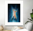 Glitch in the Dark - Abstract Pixel Art by Jennifer Walsh on GIANT ART - blue vector illustration