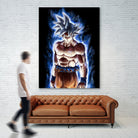 Goku ultra instinct - Selfish doctrine by MCAshe 24 on GIANT ART - blue digital drawing