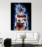 Goku ultra instinct - Selfish doctrine by MCAshe 24 on GIANT ART - blue digital drawing