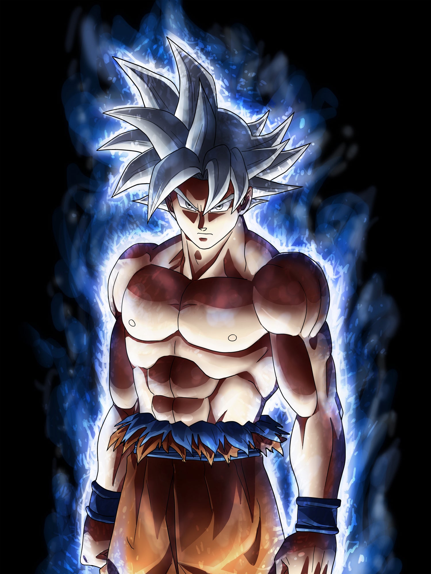 Goku ultra instinct - Selfish doctrine by MCAshe 24 on GIANT ART - blue digital drawing