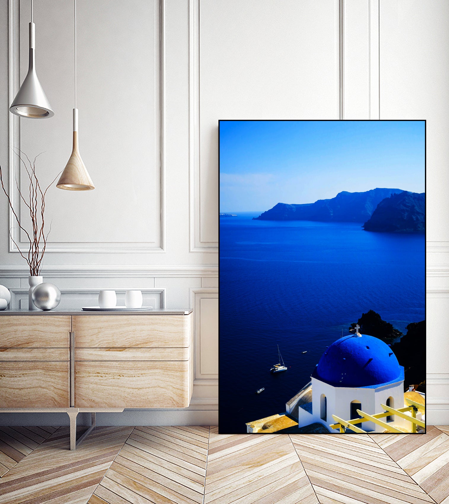 santorini1 n by Haris Kavalla on GIANT ART - blue photo manipulation