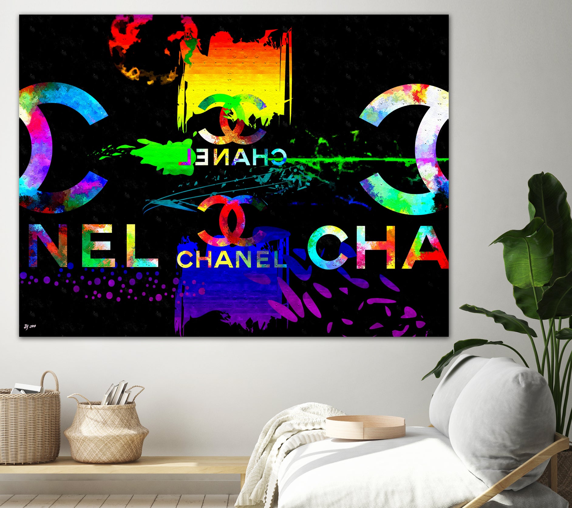 Colorful Chanel Art by Daniel Janda on GIANT ART - black mixed media