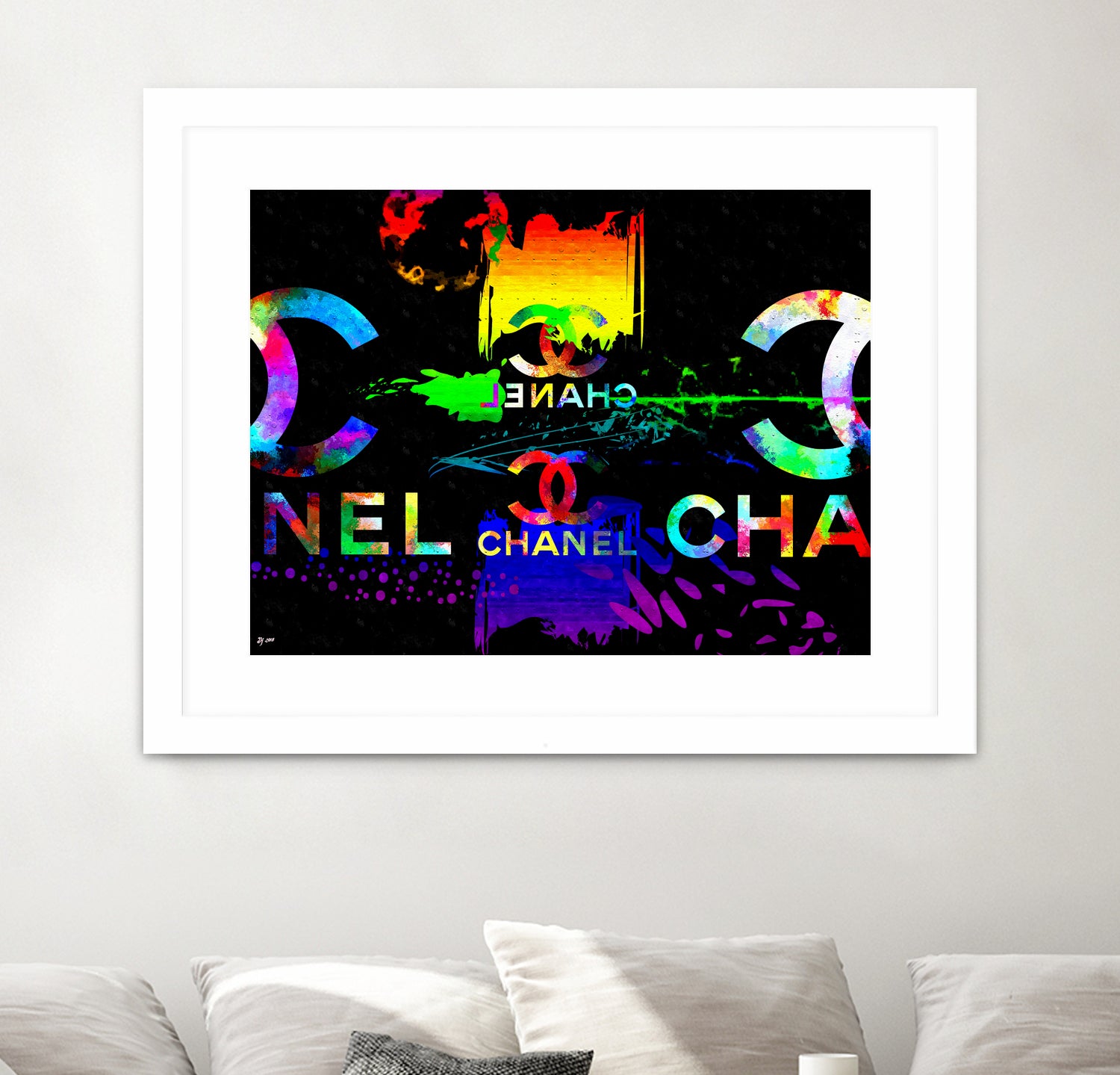 Colorful Chanel Art by Daniel Janda on GIANT ART - black mixed media