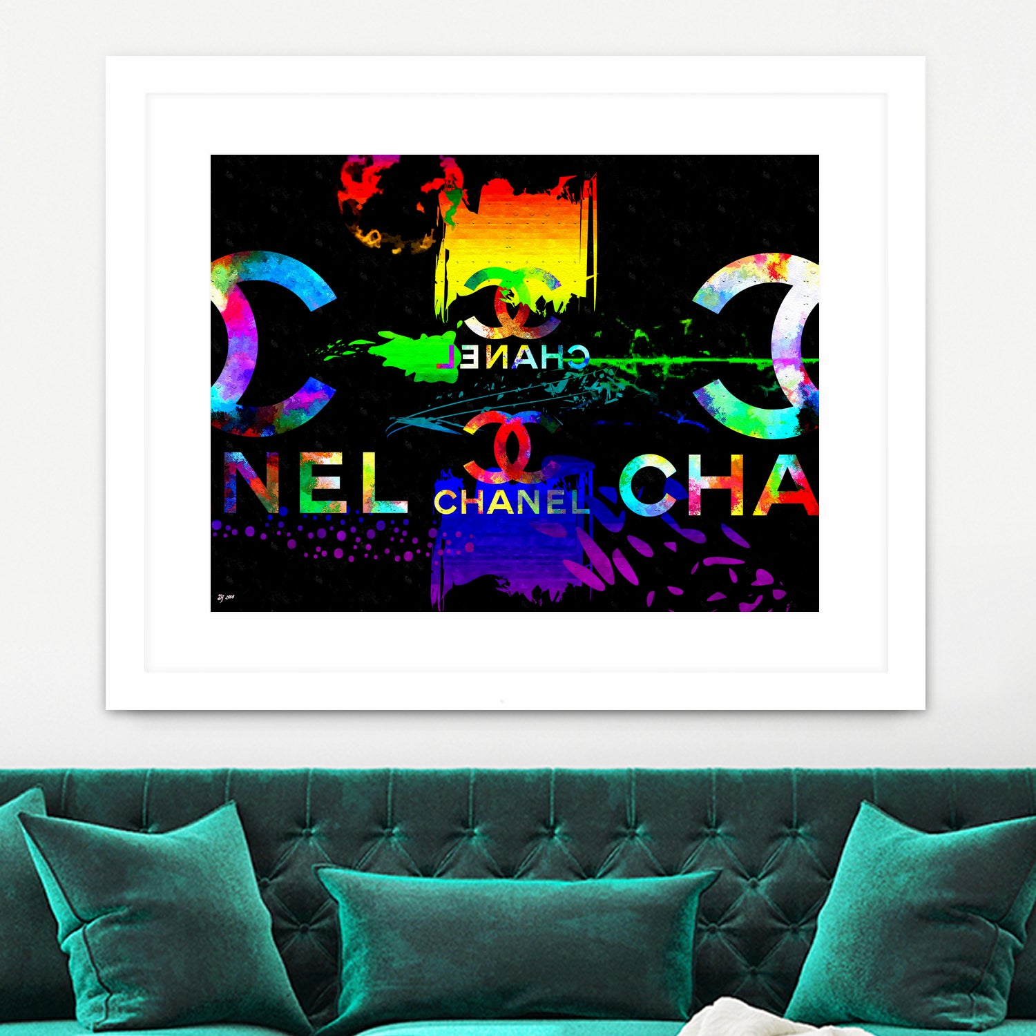 Colorful Chanel Art by Daniel Janda on GIANT ART - black mixed media