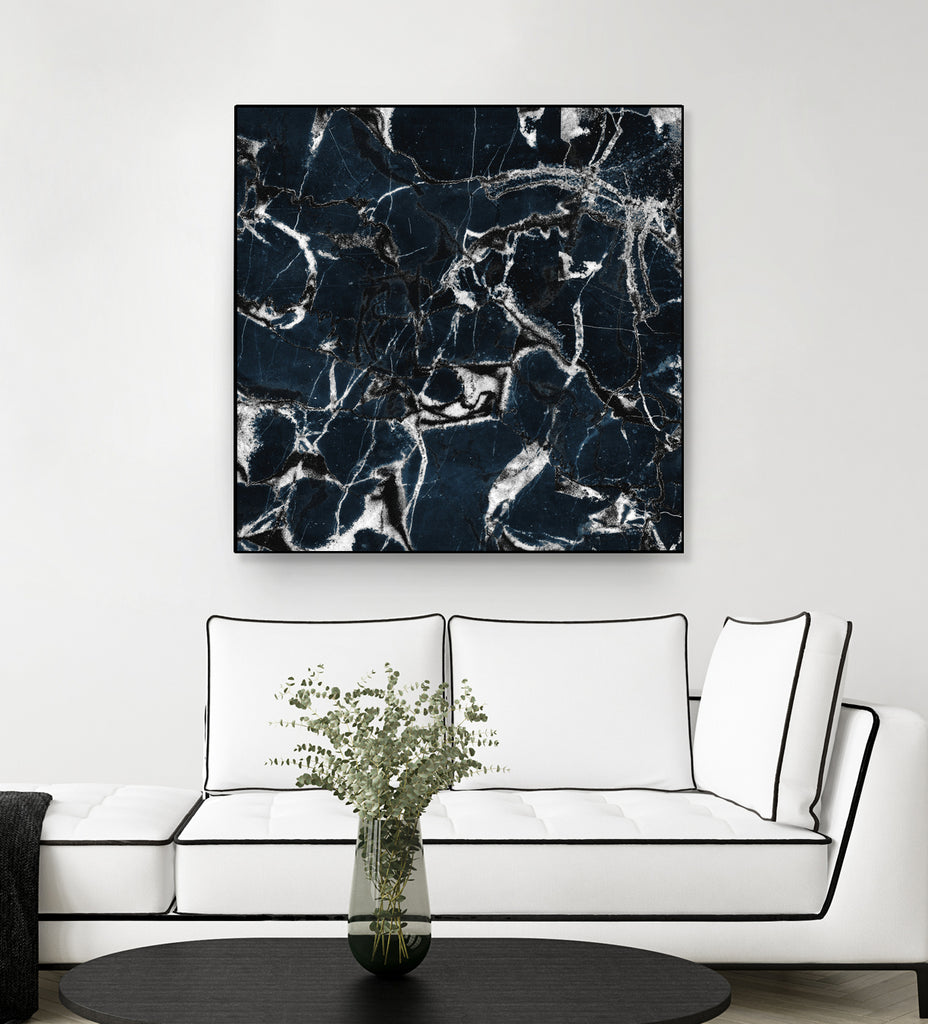 dark marble blue & black by Dirk Wüstenhagen on GIANT ART - black mixed media