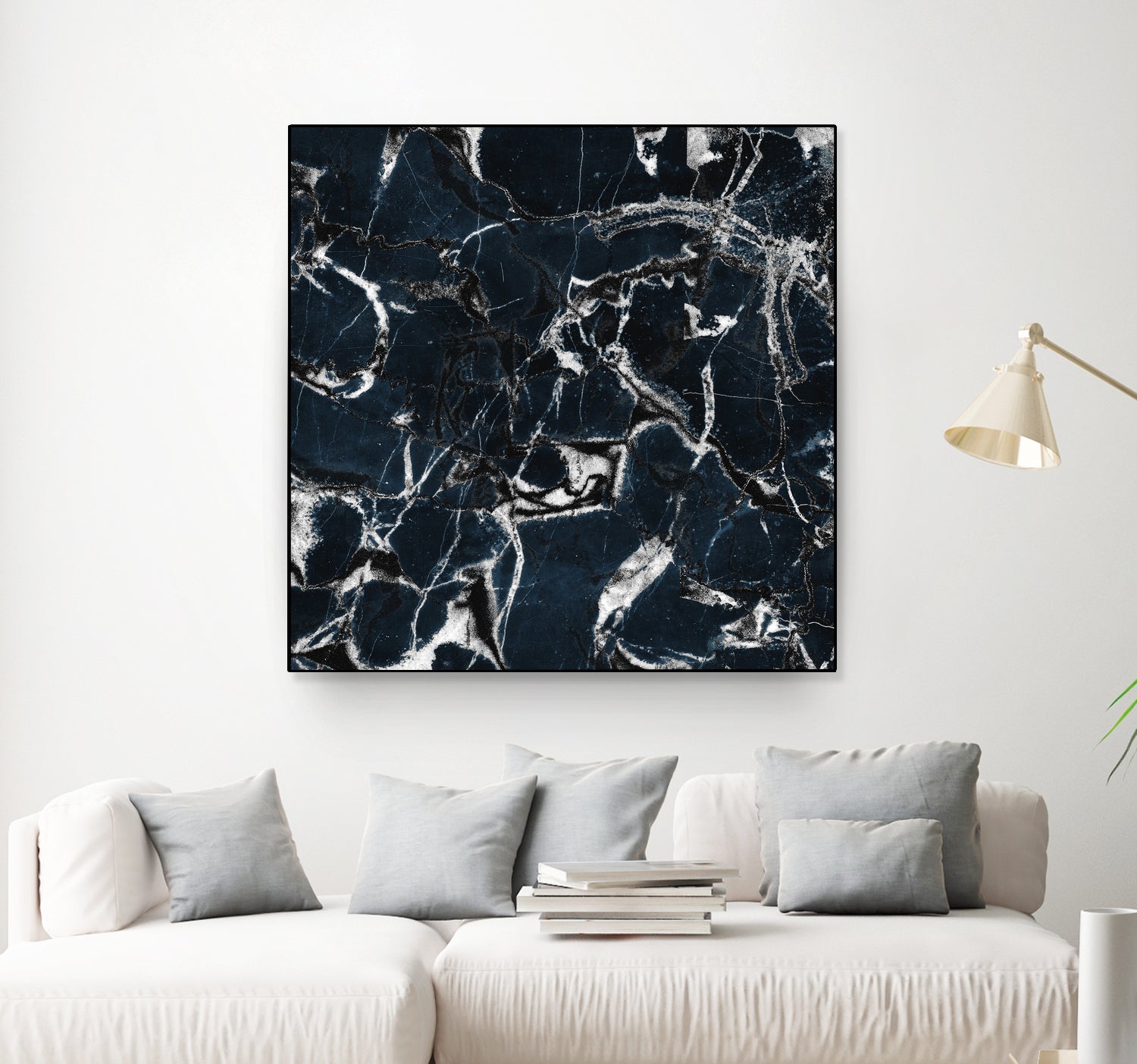 dark marble blue & black by Dirk Wüstenhagen on GIANT ART - black mixed media