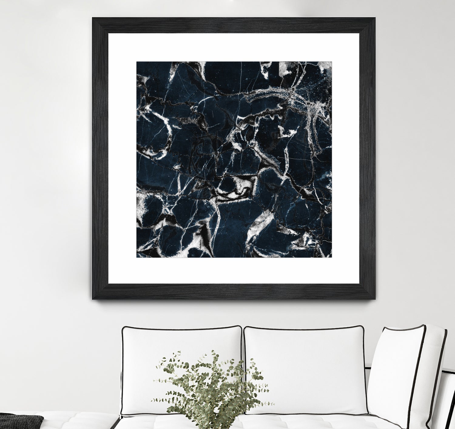 dark marble blue & black by Dirk Wüstenhagen on GIANT ART - black mixed media