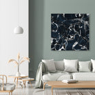 dark marble blue & black by Dirk Wüstenhagen on GIANT ART - black mixed media