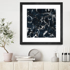 dark marble blue & black by Dirk Wüstenhagen on GIANT ART - black mixed media