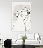 Lion love by Francois Martin Painchaud on GIANT ART - white digital painting