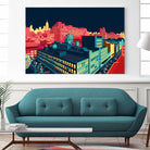 Meatpacking District by Night by Remko Heemskerk on GIANT ART - red digital painting