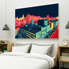 Meatpacking District by Night by Remko Heemskerk on GIANT ART - red digital painting