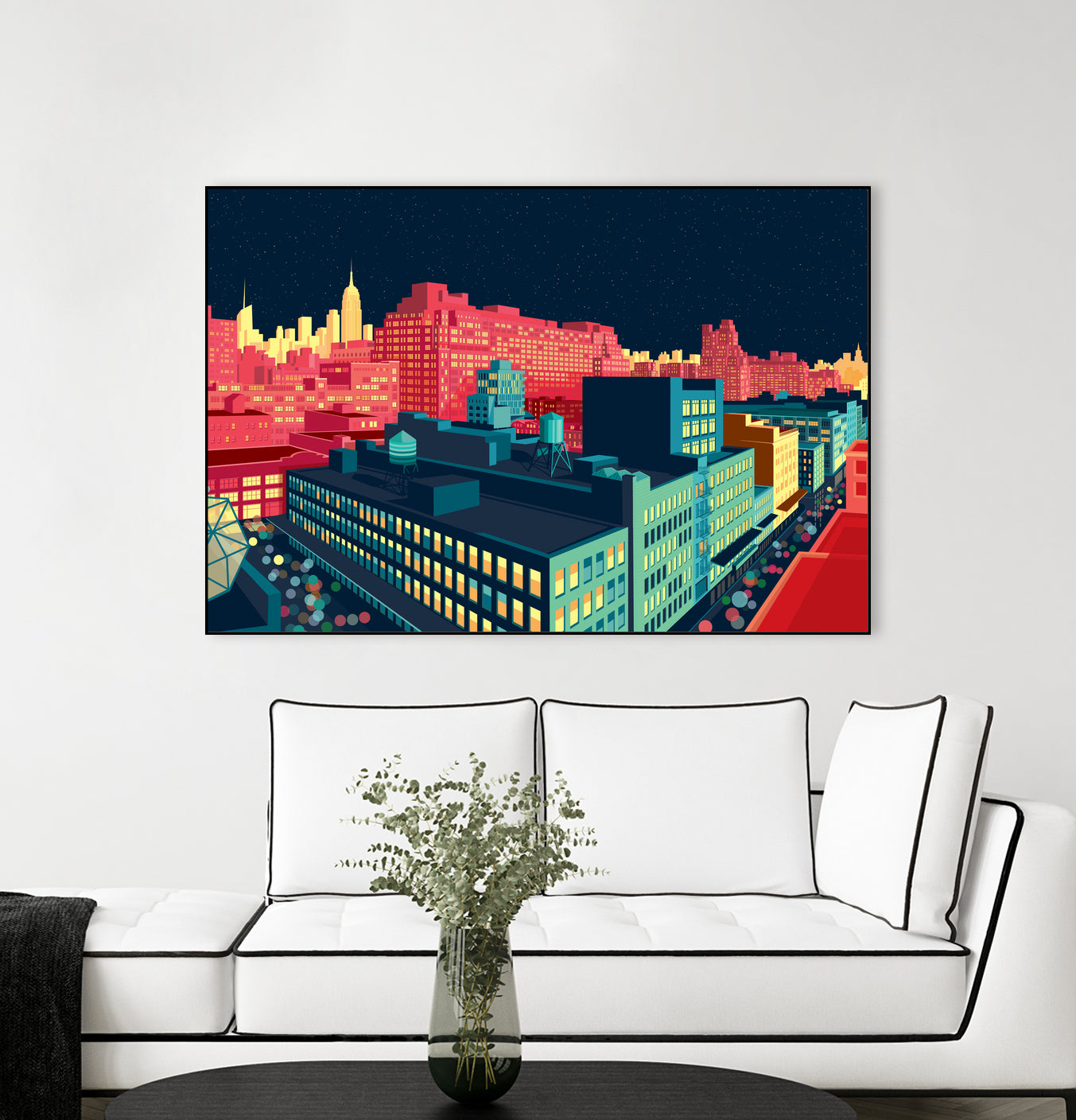 Meatpacking District by Night by Remko Heemskerk on GIANT ART - red digital painting