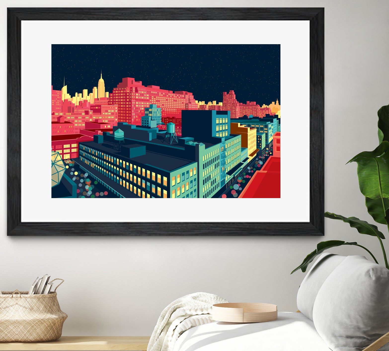 Meatpacking District by Night by Remko Heemskerk on GIANT ART - red digital painting