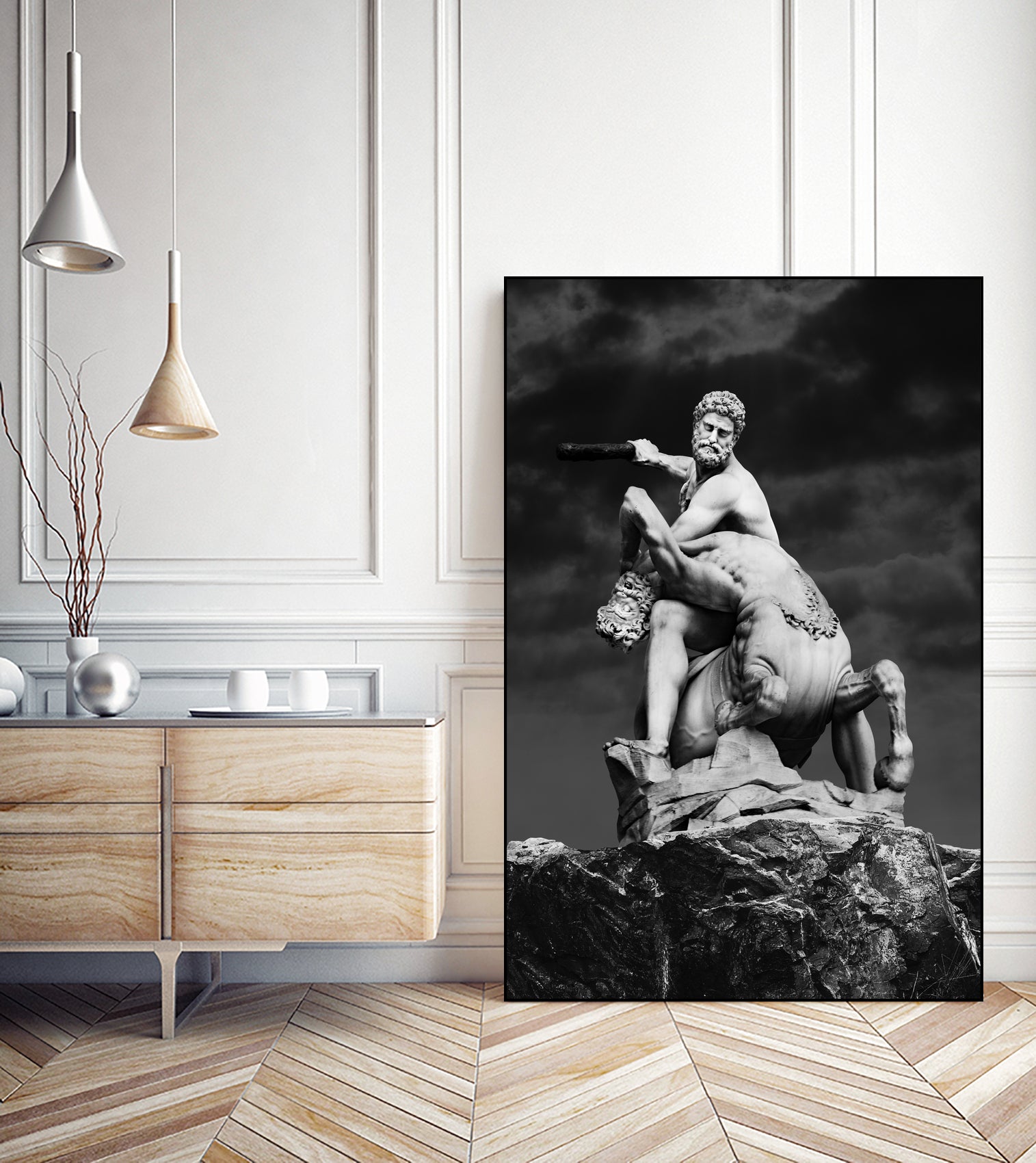 Heracles & Nessus by Burak Günay on GIANT ART - black digital painting