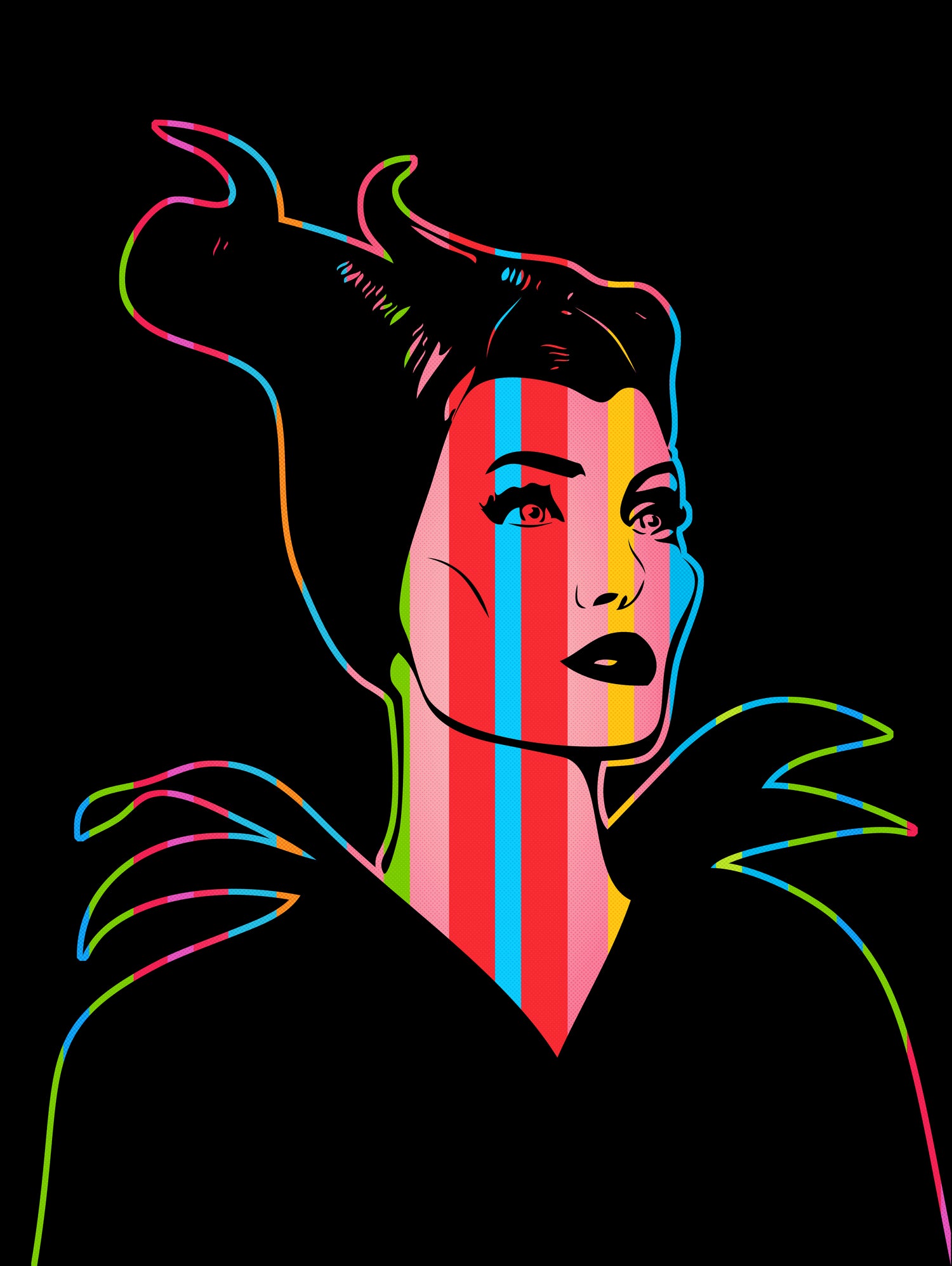 Maleficent | Dark | Pop Art by William Cuccio on GIANT ART - black digital drawing