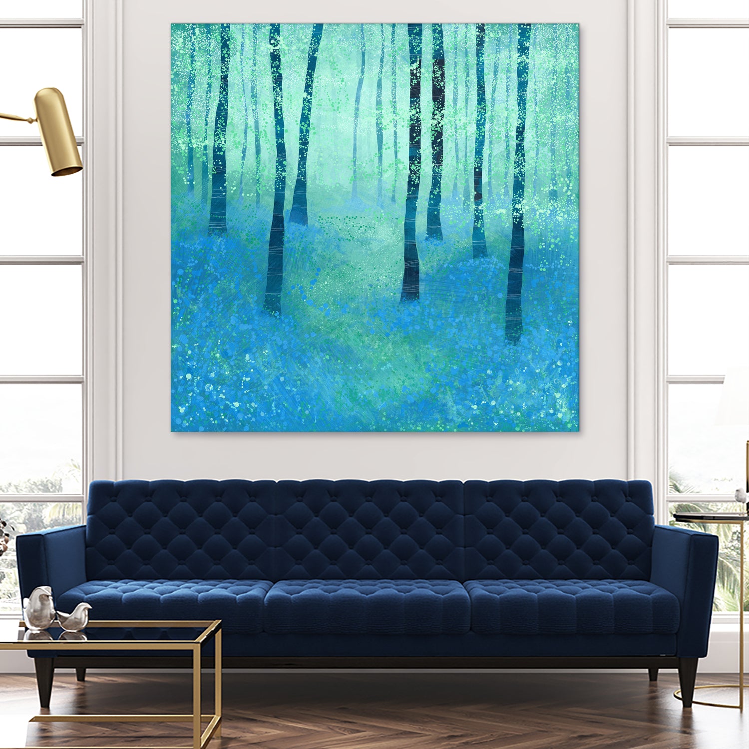 Bluebells, Challock by Nic Squirrell on GIANT ART - green digital painting