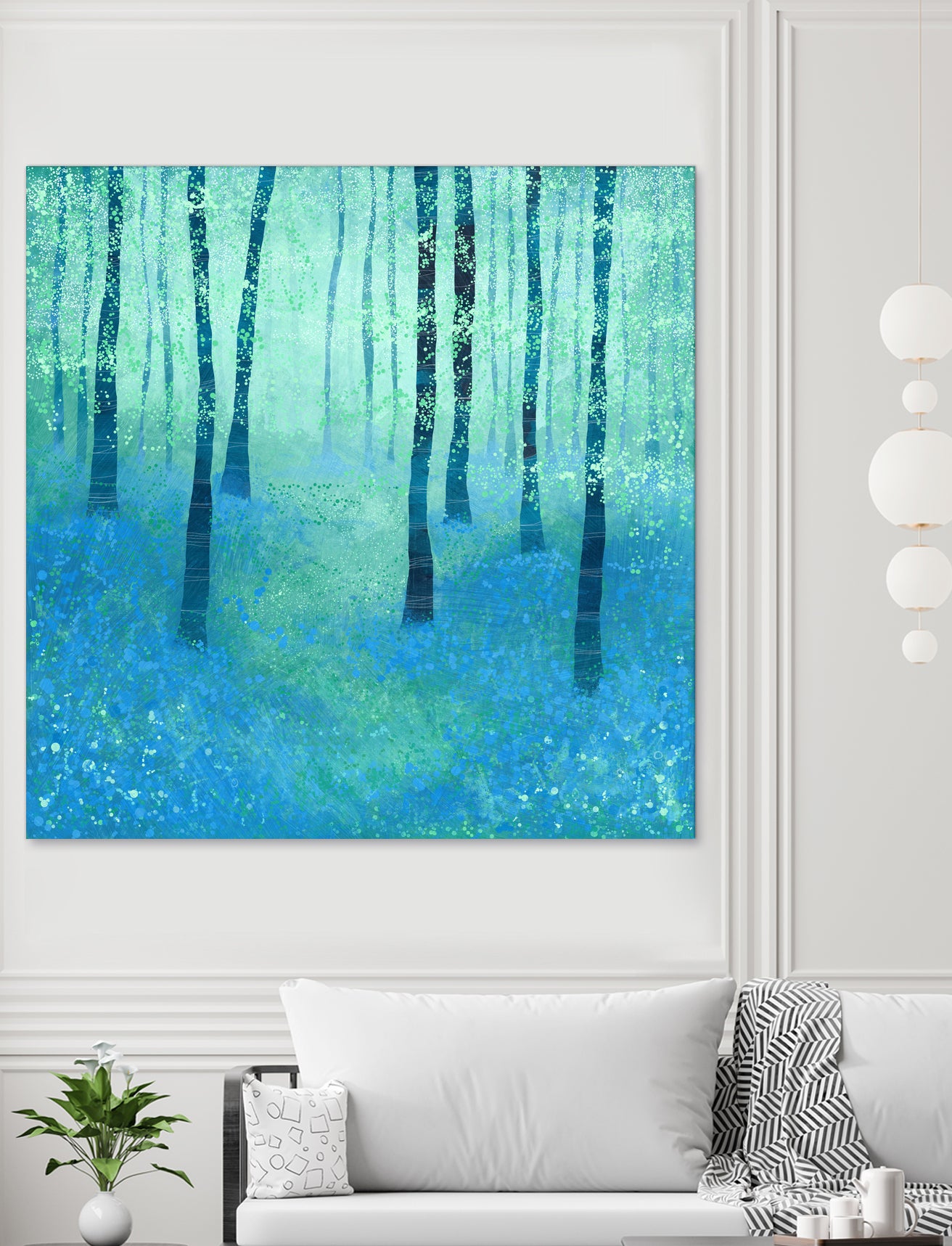 Bluebells, Challock by Nic Squirrell on GIANT ART - green digital painting