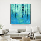 Bluebells, Challock by Nic Squirrell on GIANT ART - green digital painting