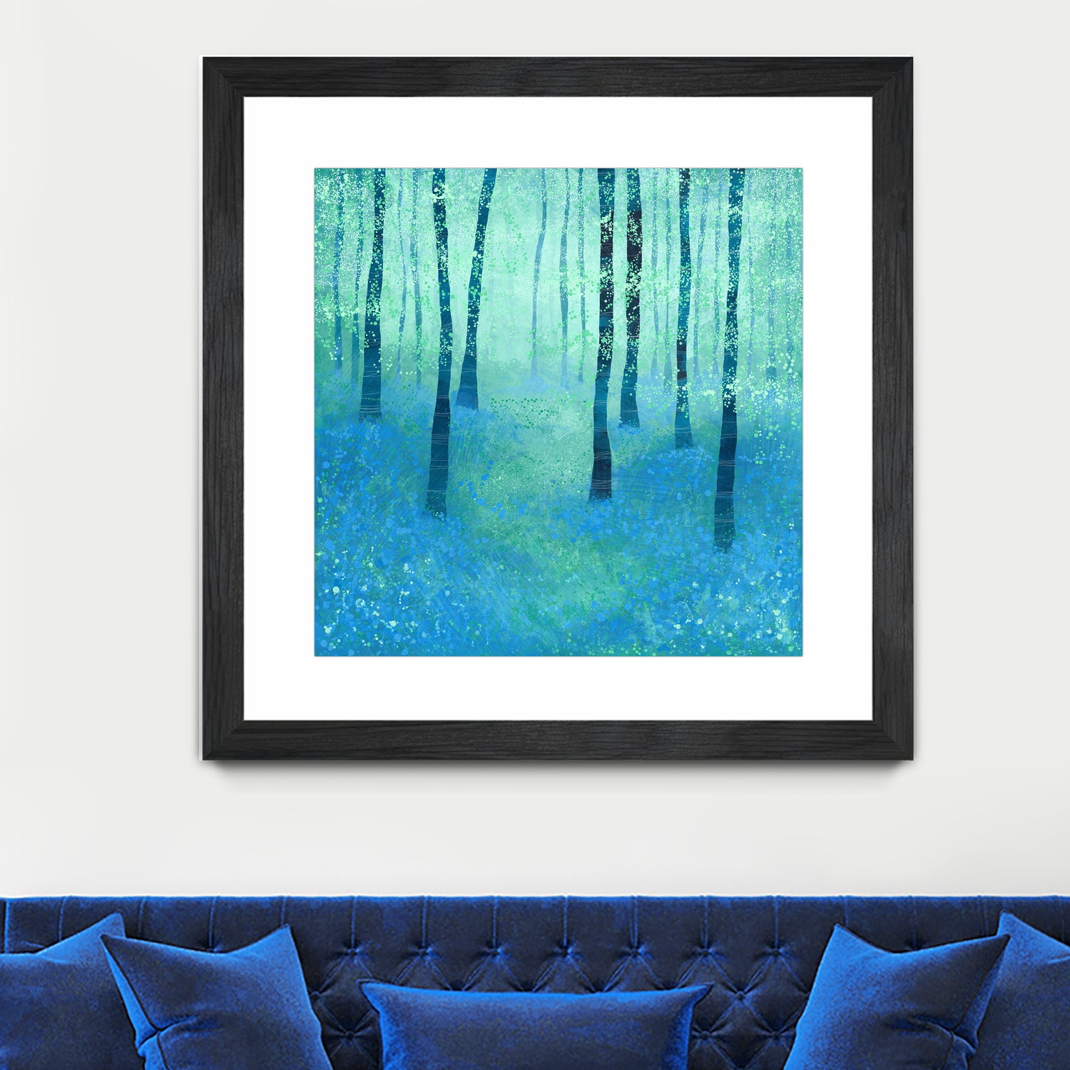 Bluebells, Challock by Nic Squirrell on GIANT ART - green digital painting