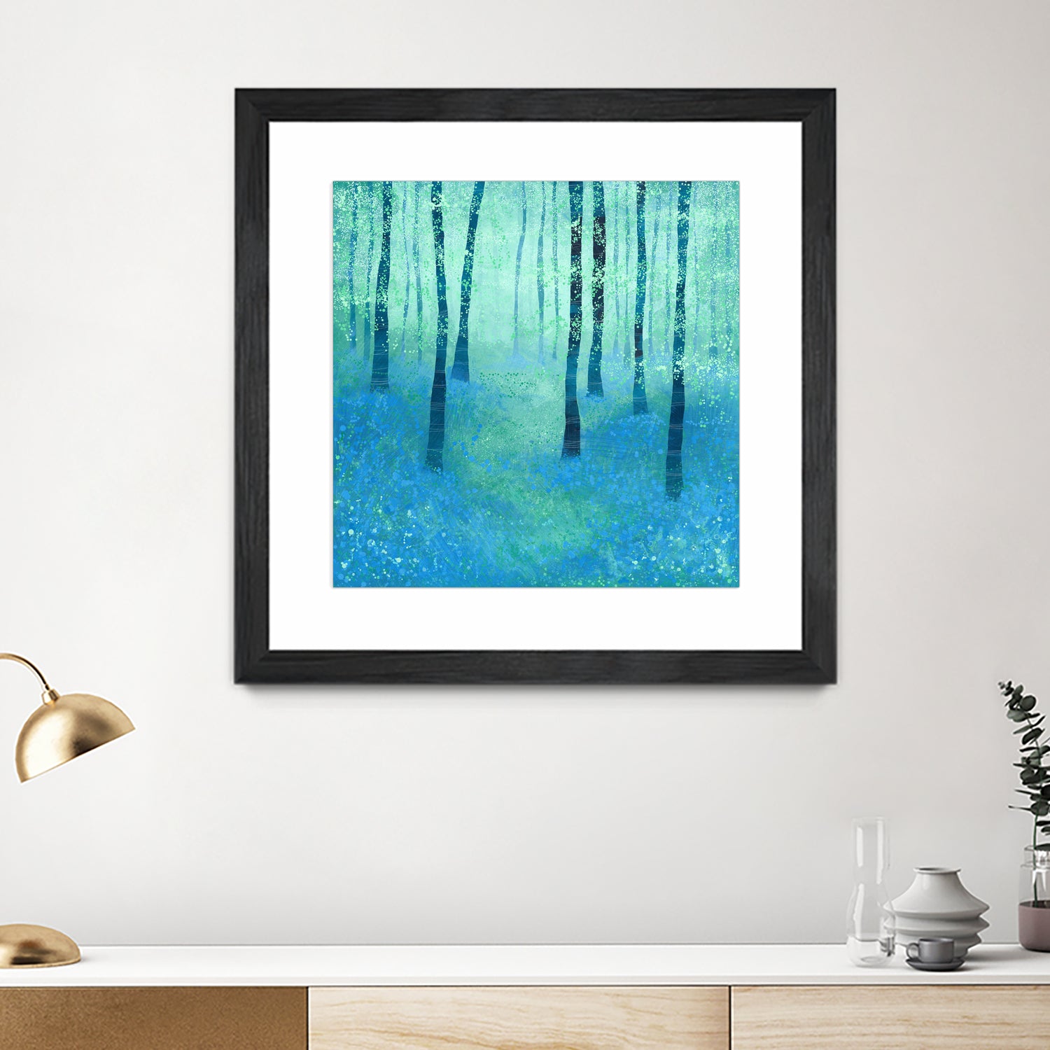 Bluebells, Challock by Nic Squirrell on GIANT ART - green digital painting