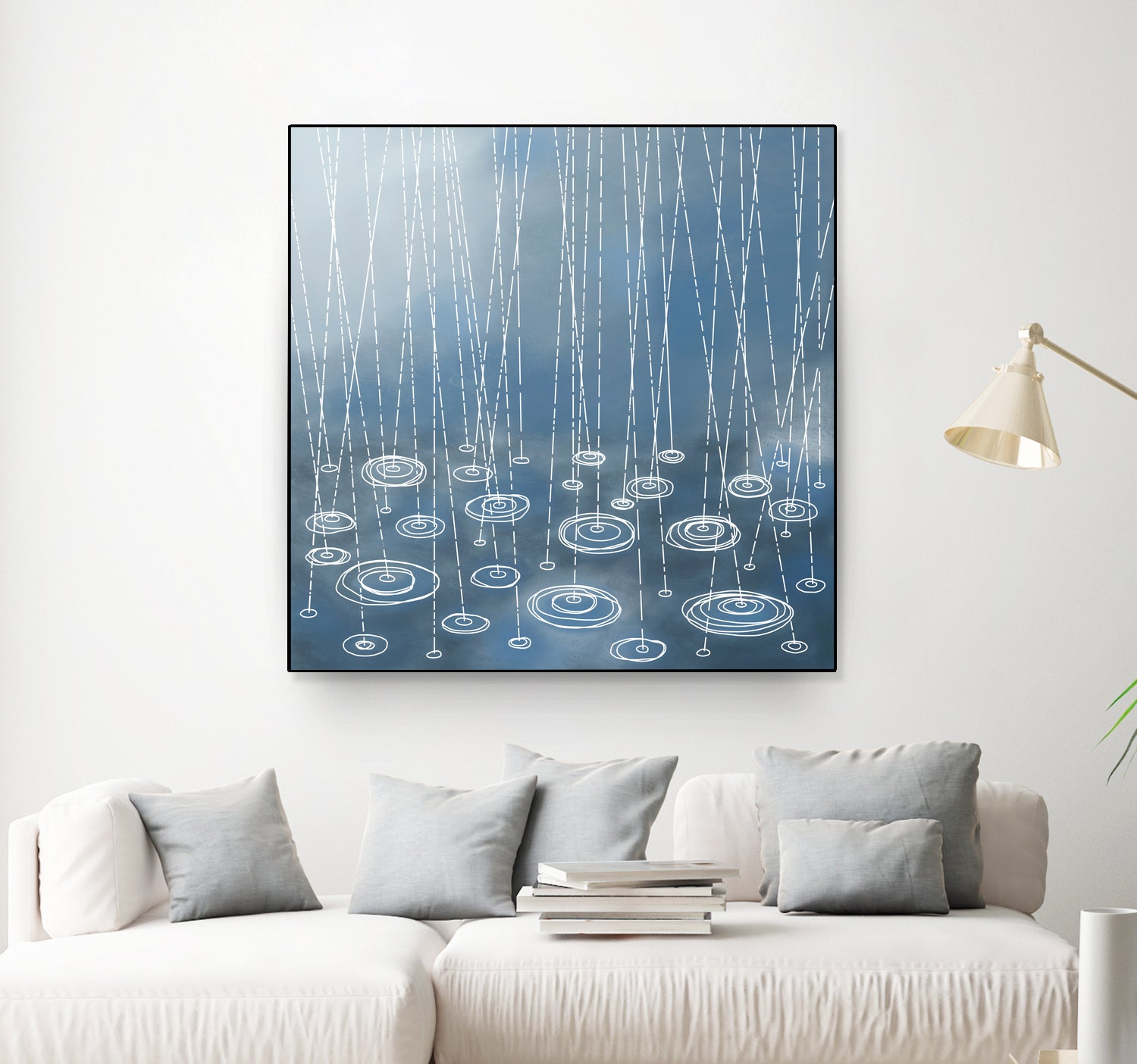 Another Rainy Day by Nic Squirrell on GIANT ART - blue digital painting